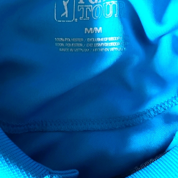 PGA Tour shirt Golf Shirt Unisex size Medium colors Black & Blue in perfect cond - Picture 6 of 6